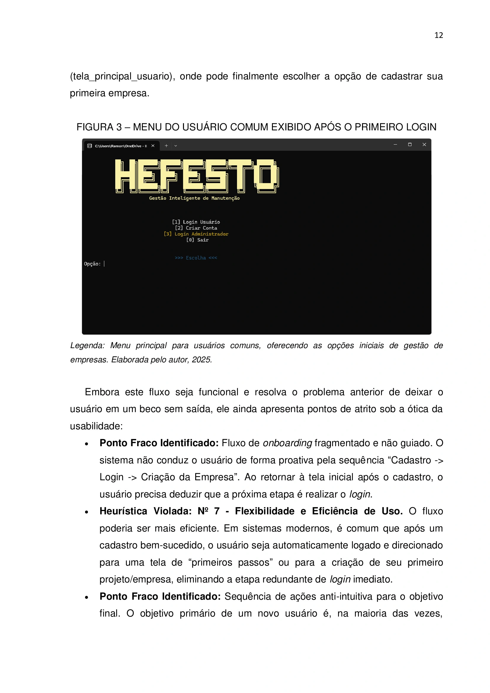 12 / Hefesto CMD · Vista 12