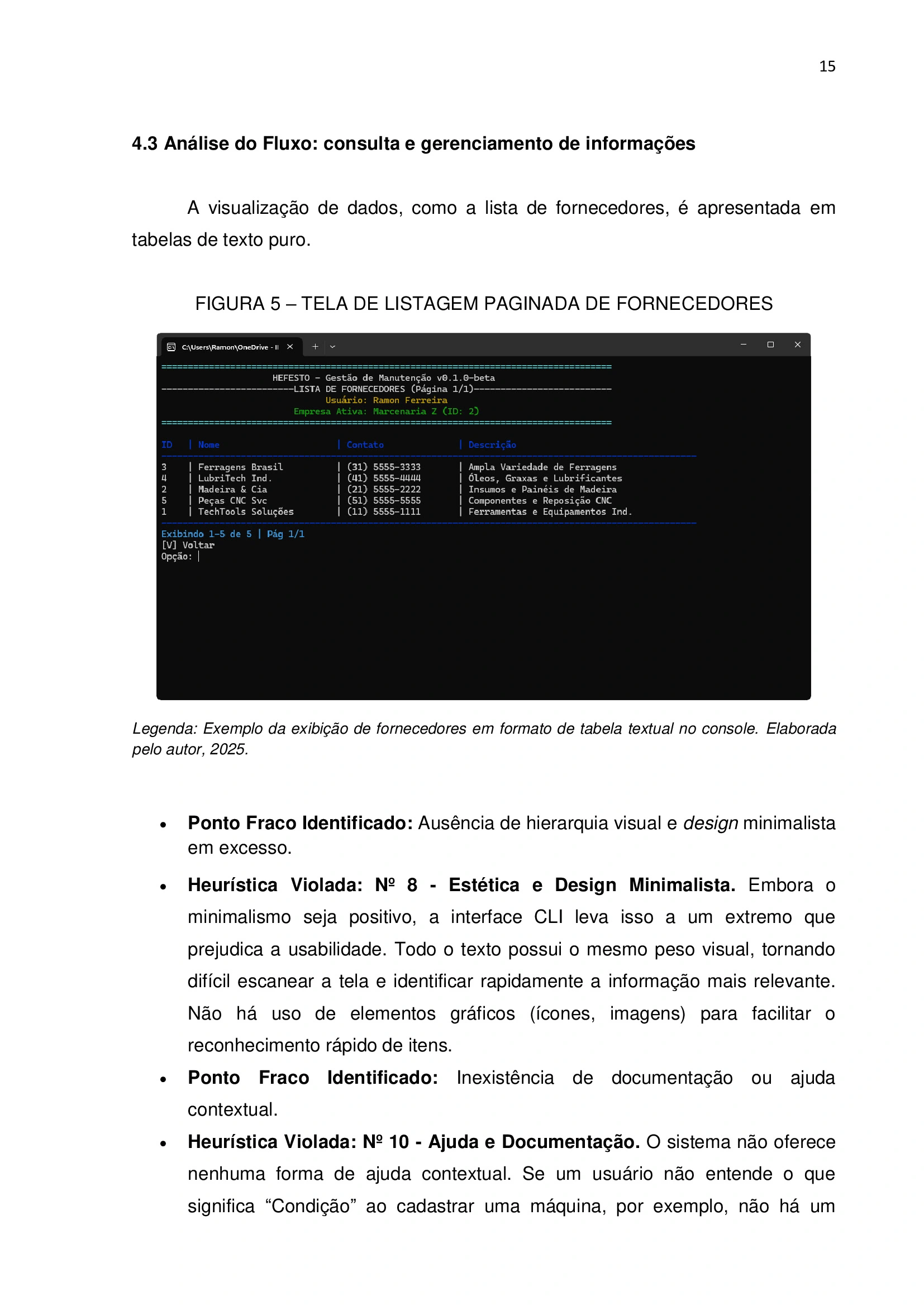 15 / Hefesto CMD · Vista 15