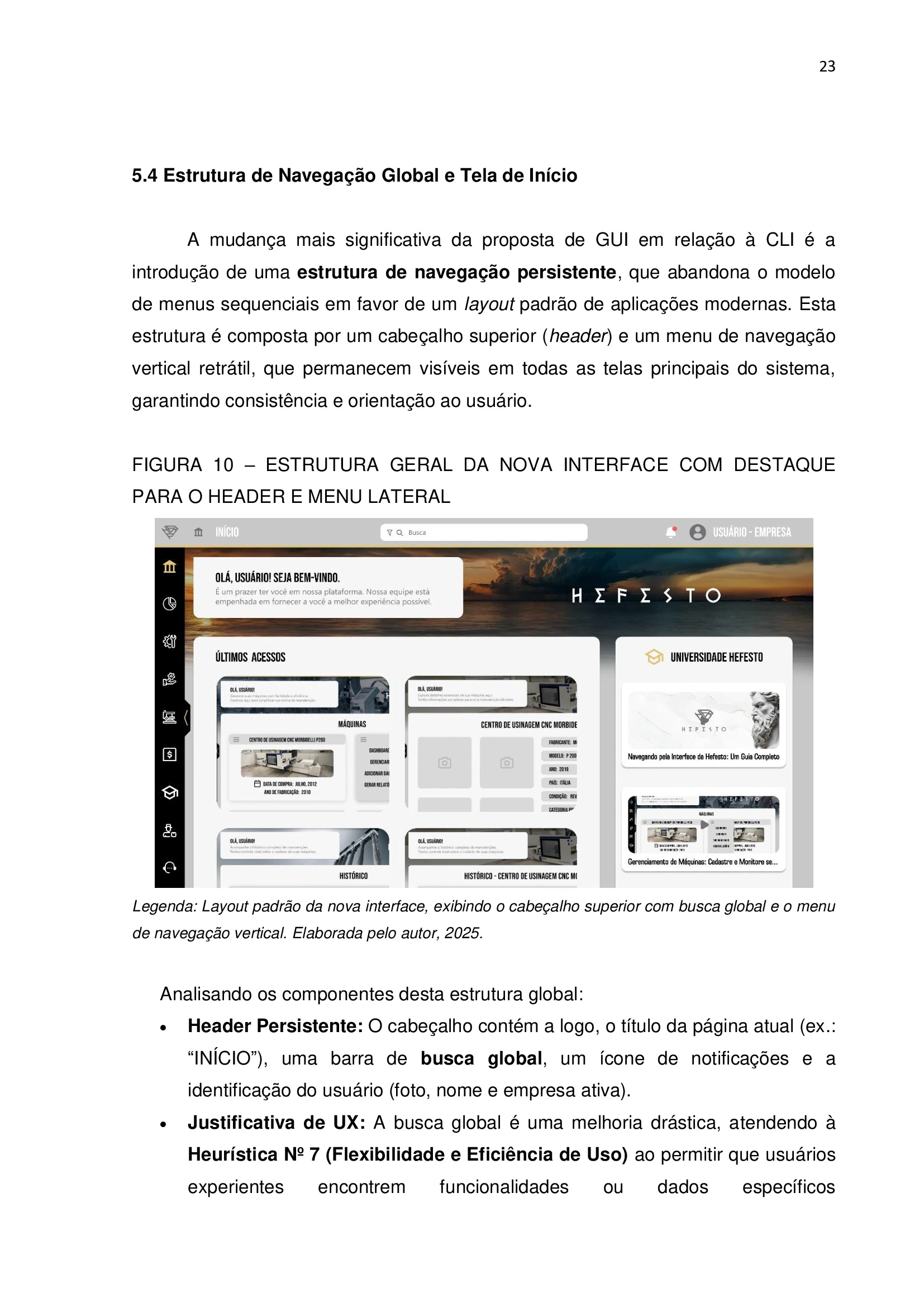 23 / Hefesto CMD · Vista 23