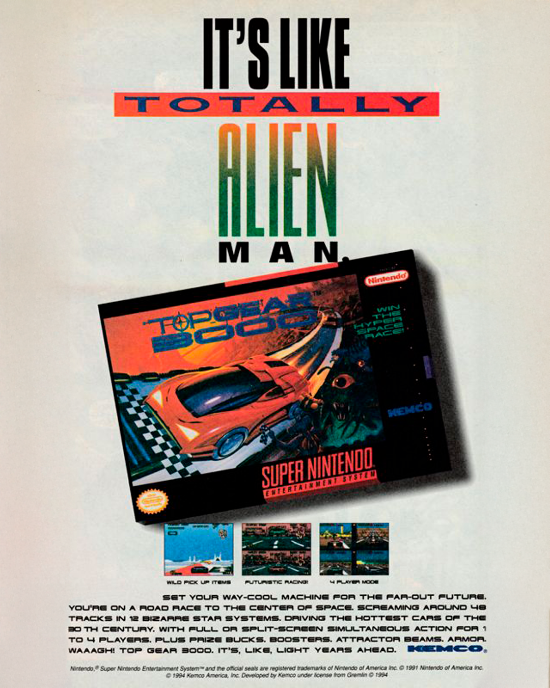 16 / Anúncio de época · IT’S LIKE TOTALLY ALIEN MAN